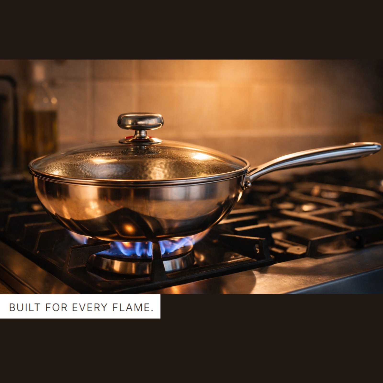 RESH 3-Ply Titanium Frying Pan – Hammered Surface, 100% Titanium, No PFAS/PTFE/PFOA Naturally Non-stick pan